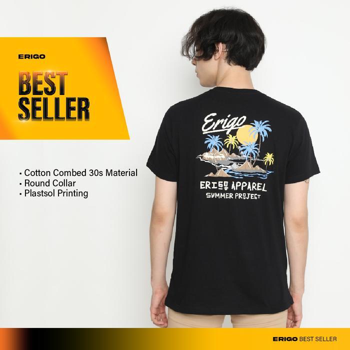 Erigo T-Shirt Project Summer Black - Kaos Hitam Pria & Wanita