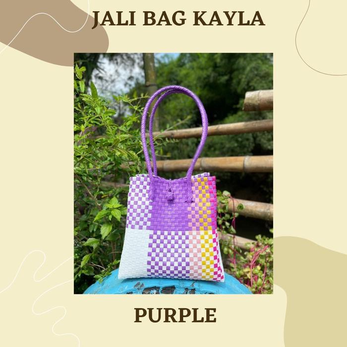 Majid - Tas Jali Premium Fujii Free Aksesoris Rainbow anyaman plastik tote karakter Wanita