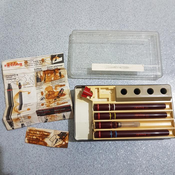 Jarang Set Rotring Micronorm rapido pulpen gambar teknik