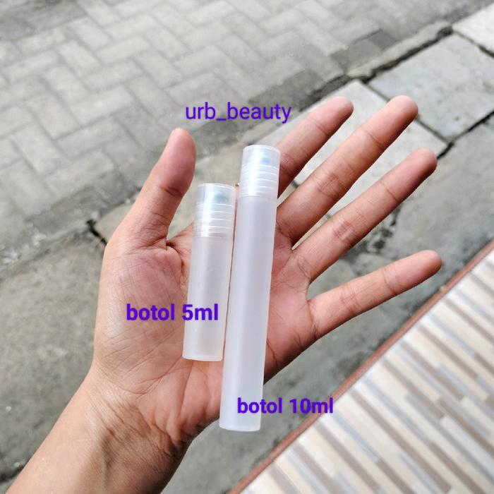 Botol Parfum Isi Ulang Roll on Bola Roller Besi Plastik Doff