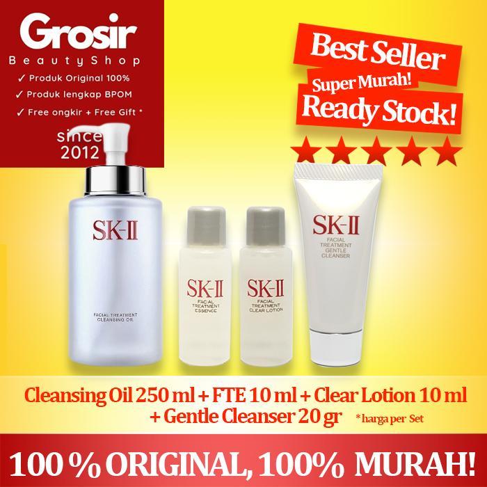 TERLARIS /SK2/SKII/SK II Cleansing Oil 250 ml+FTE 10 ml + CL 10 + Sabun 20 Selamat Berbelanja