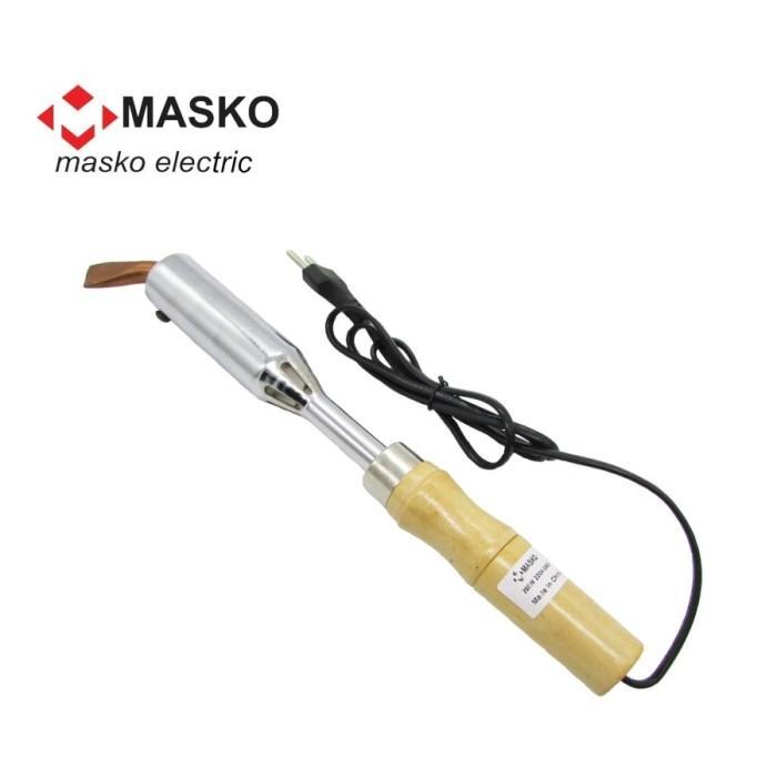 SINTE MASKO Solder Listrik 200W Ujung Bengkok Alat Patri Talang Kayu