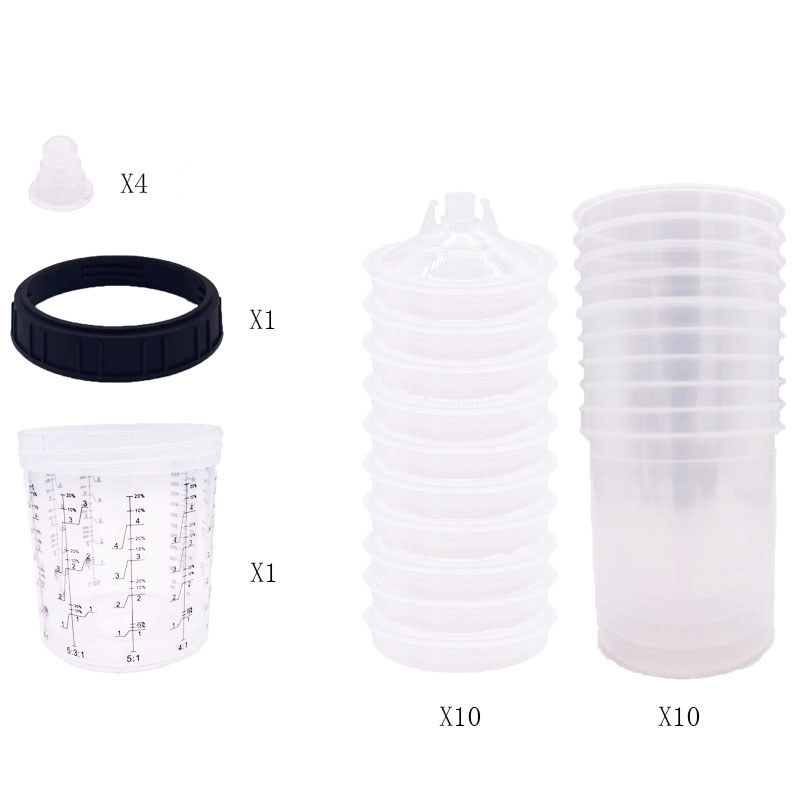 " Sutu 10Pcs 600Cc Disposable Paint Cup Spray Cup Paint Mixing Tank "