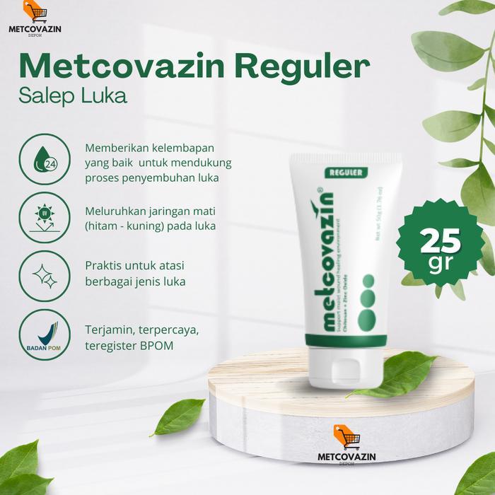 Ready Salep Luka Metcovazin Reguler 25 gr Mengandung Zinc Oxide dan Chitosan