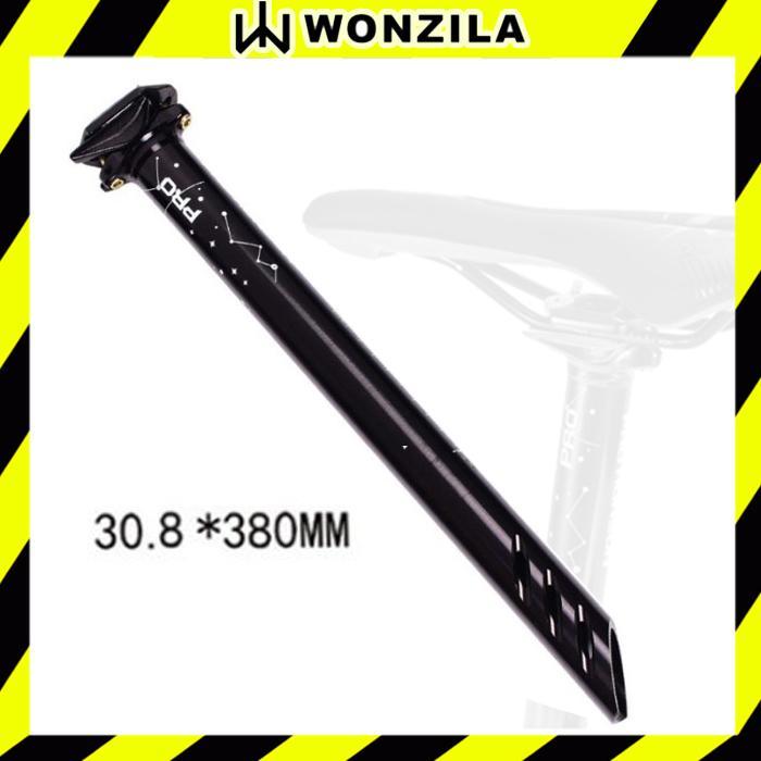 Honsun Pro Seatpost Tiang Sadel Alloy 30.8 30.9 x 380 mm Wonzila Black
