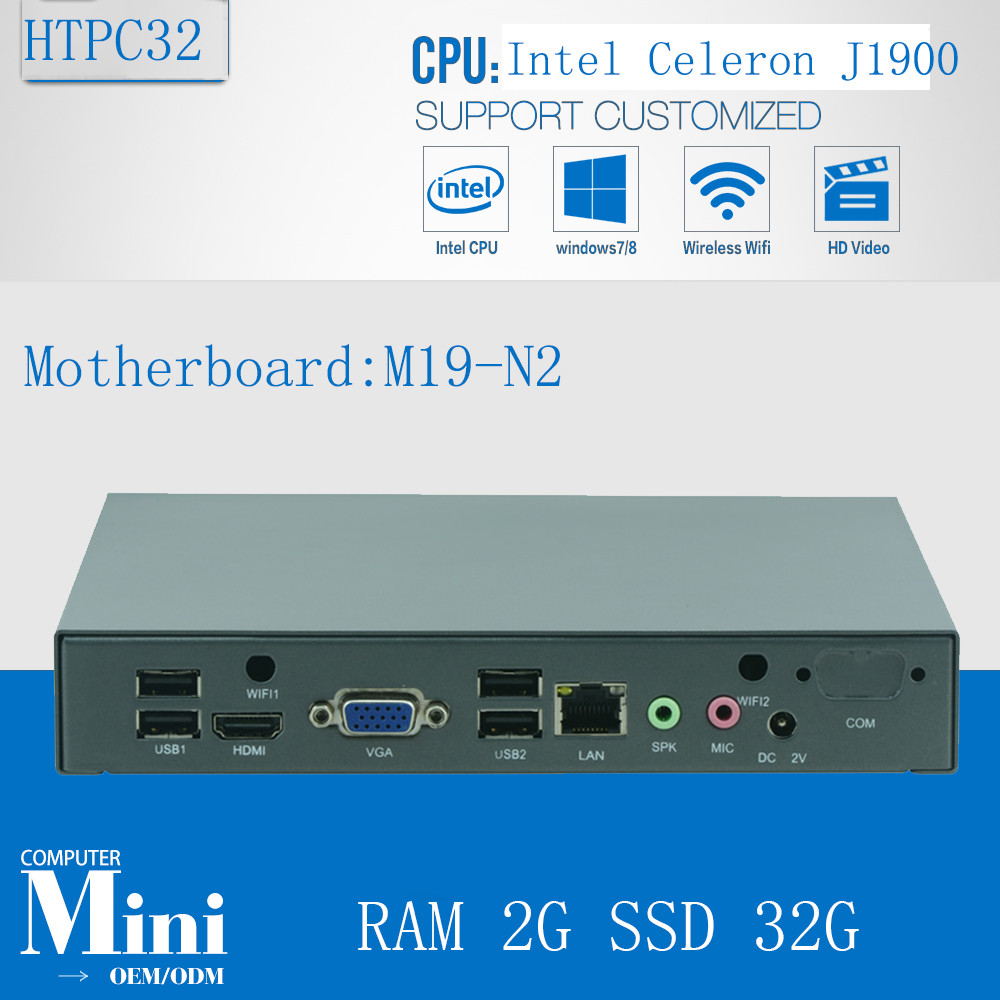 . Cheap Mini Desktop Pc Intel J1900 Mini Pc Desktop Computer Thin -