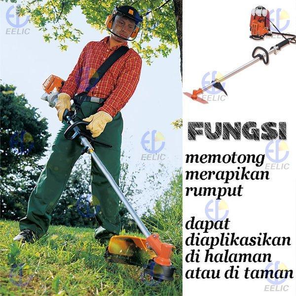 EELIC MPR-YX328 MESIN POTONG RUMPUT MESIN PEMOTONG RUMPUT GENDONG BRUSH CUTTER KAPASITAS OLI MAX 1.5