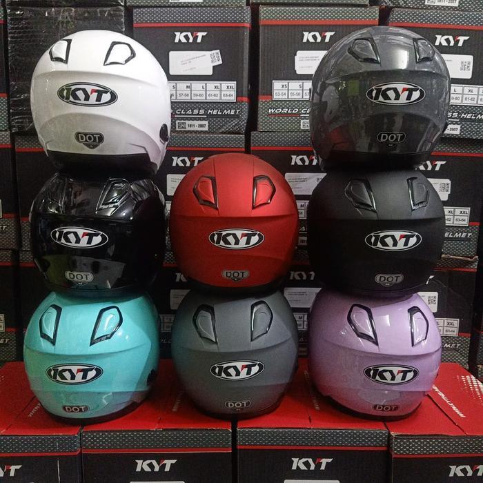 KYT Helm Kyoto R Polos Putih 100% Original dengan Busa Comfort Removeble dan Ventilasi Udara Aero
