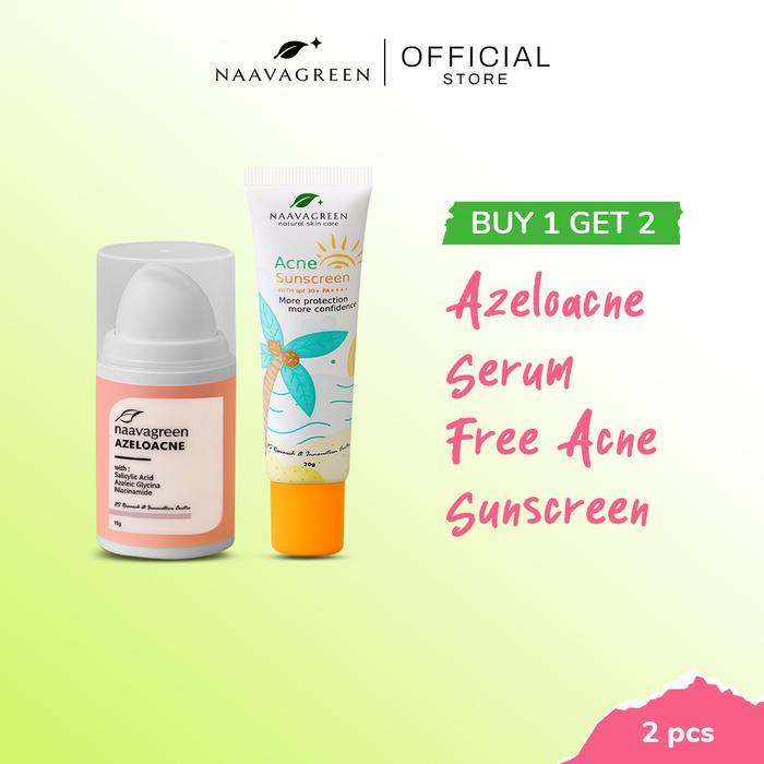 [Buy 1 Get 2]Naavagreen Azeloacne Serum Free Acne Sunscreen