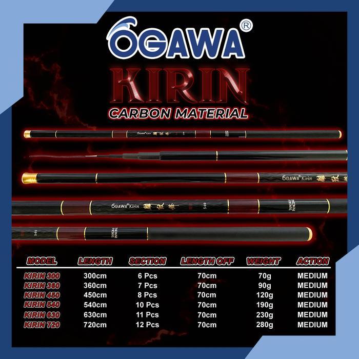 Joran Tegek Ogawa Kirin 300 360 450 540 630 720