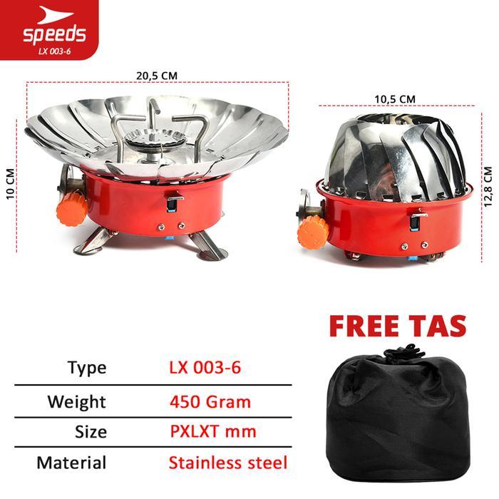 Eiger - Speeds Kompor Camping Alat Masak Camping Nesting Windproof Model Bunga Portable 003-6