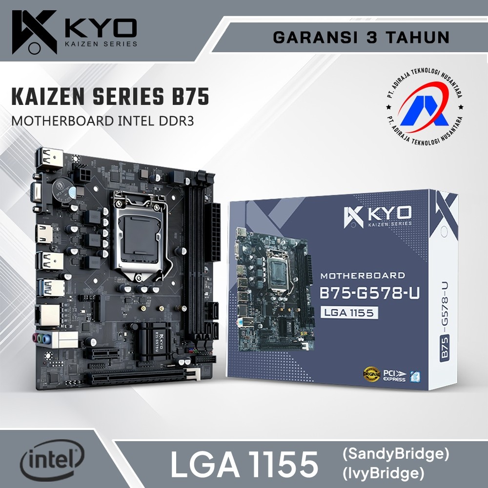 GAMING MOTHERBOARD H61 LGA 1155 PAKETAN PROSESOR FAN MERK LENOVO ACER HP COMPAQ