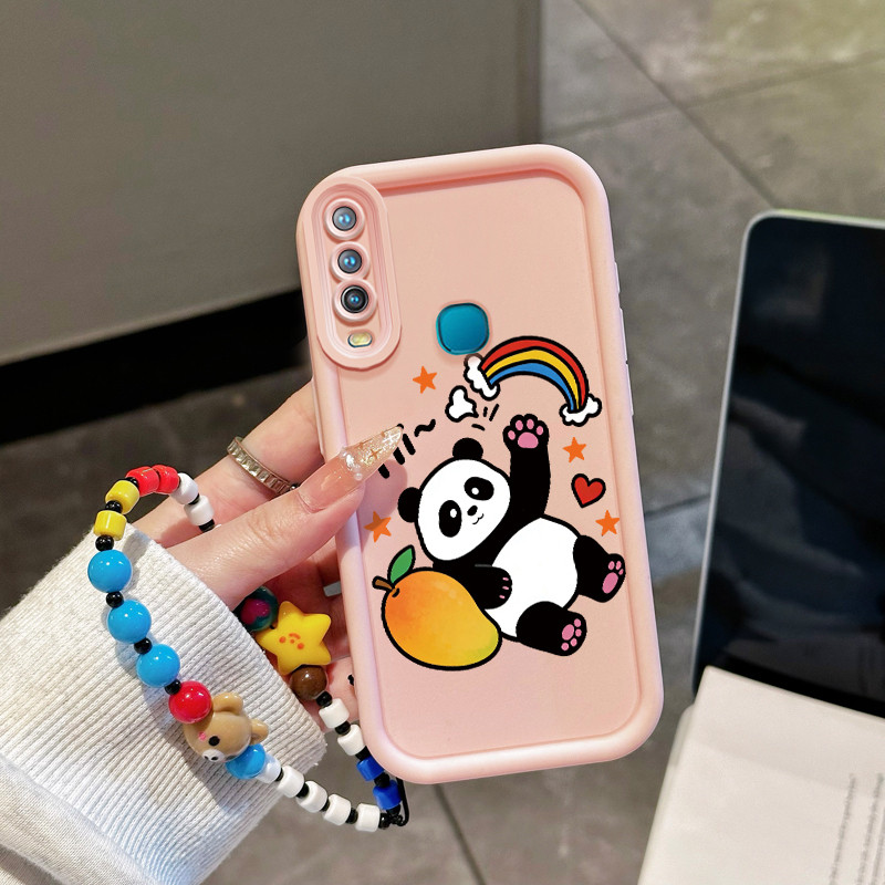 Casing Hp untuk VIVO Y12 Y12i Y15 Y17 Y3 Y3s Case Casing HP Softcase ceruk Soft Shell dengan Tali Si
