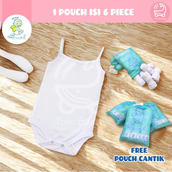 Briel 6 Pcs Tanktop Jumper Bayi Baju Kaos Dalam Anak Perempuan Gift Souvenir Lahiran Newborn