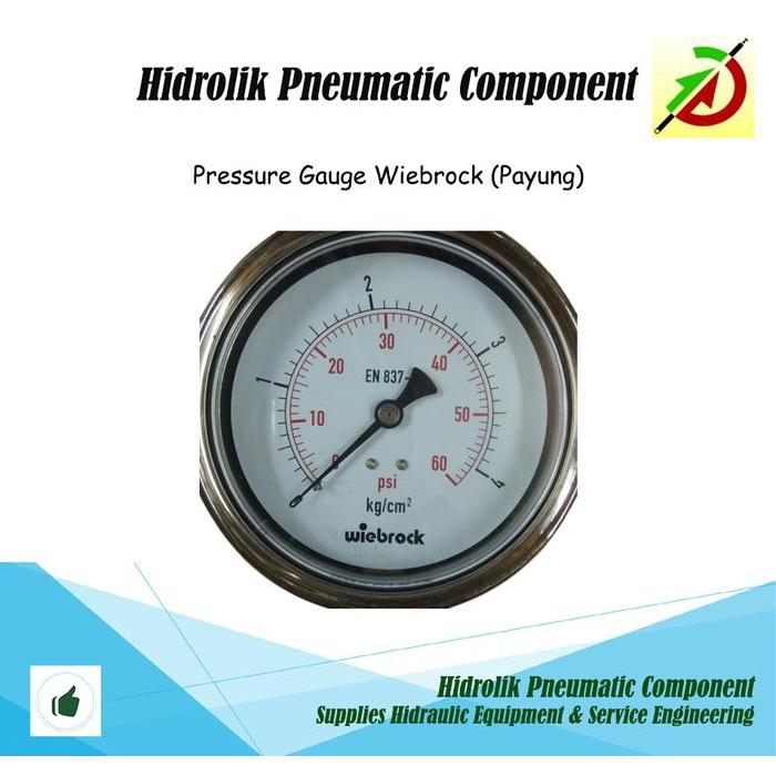 Pressure Gauge Wiebrock Hydraulic/Manometer Hidrolik Model Payung 2,5"