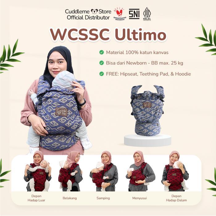 DISKON CuddleMe WCSSC Ultimo Carrier Tenun Jacquard GENDONGAN BAYI - SSC M SHAPE ADJUSTABLE - 4