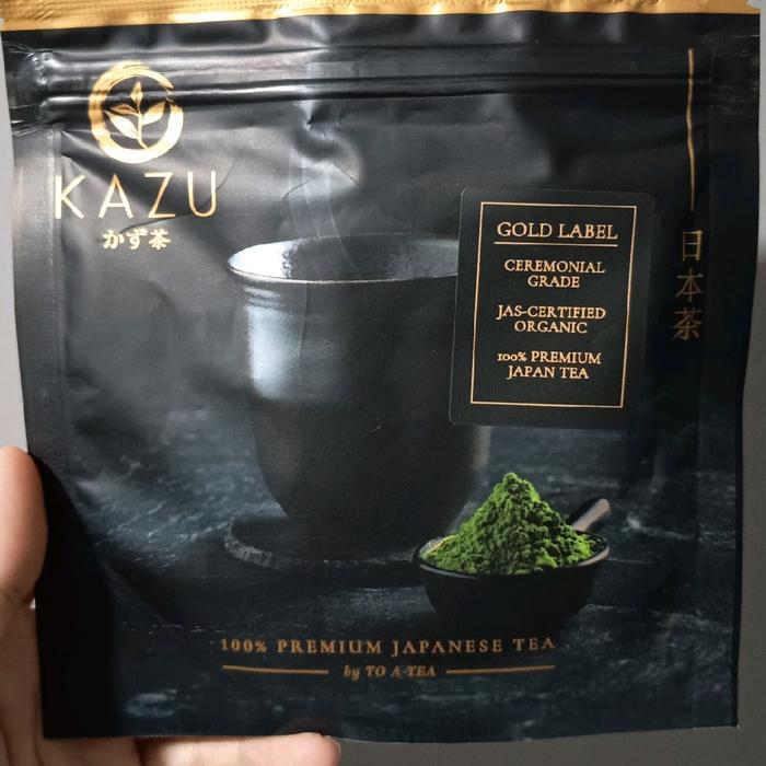 Kazu Matcha Gold Label 50G Kazu Matcha Ceremonial Kazu Matcha Premium Organic Ceremonial Grade Jas