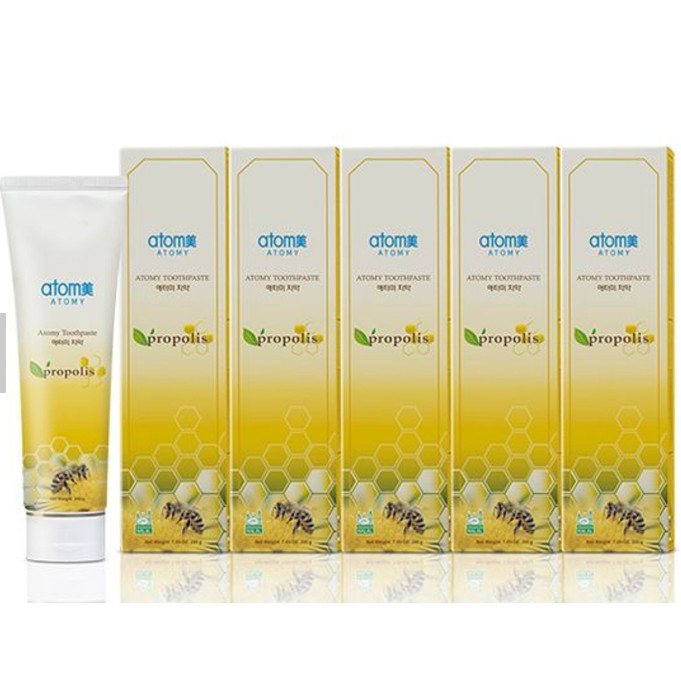 ATOMY Toothpaste propolis 200gr 5pcs | pasta gigi propolis Atomy | odol herbal Atomy | ORIGINAL terj