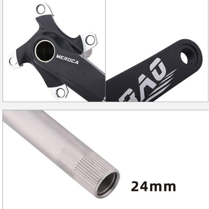 Meroca Rao Crankset Tanpa Bb Ht2 Crank Set Hollowtech Bcd 104 Hitam Outdoor