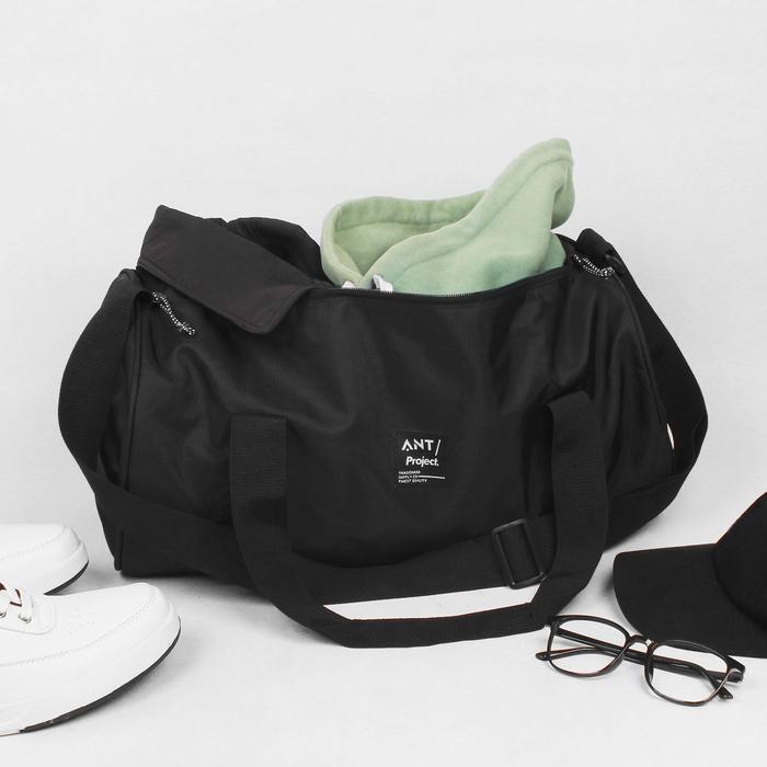 Ant Project - Tas Gym Equal Hitam - Tas Travel - Tas Duffel Pasti Ori