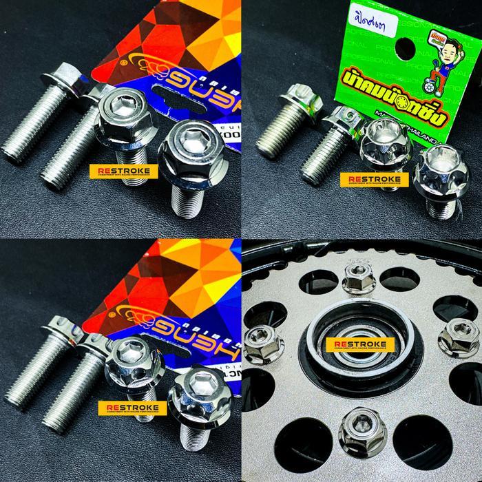Ada Stok SET BAUT NAP GEAR HONDA CBR TIGER MEGAPRO VERZA ORIGINAL HENG COMPAYU PROBOLT THAILAND