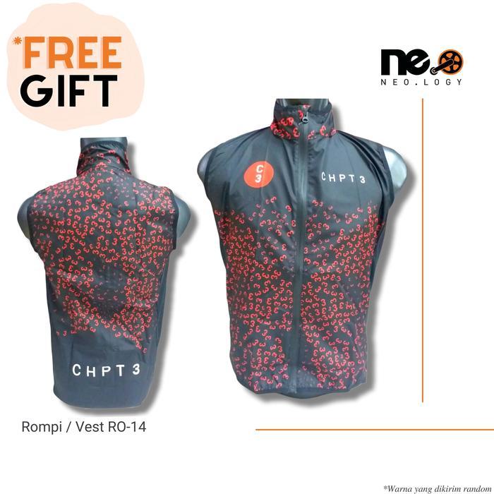 Rompi Windbreaker Bersepeda Pria Wanita Rompi Olahraga Unisex