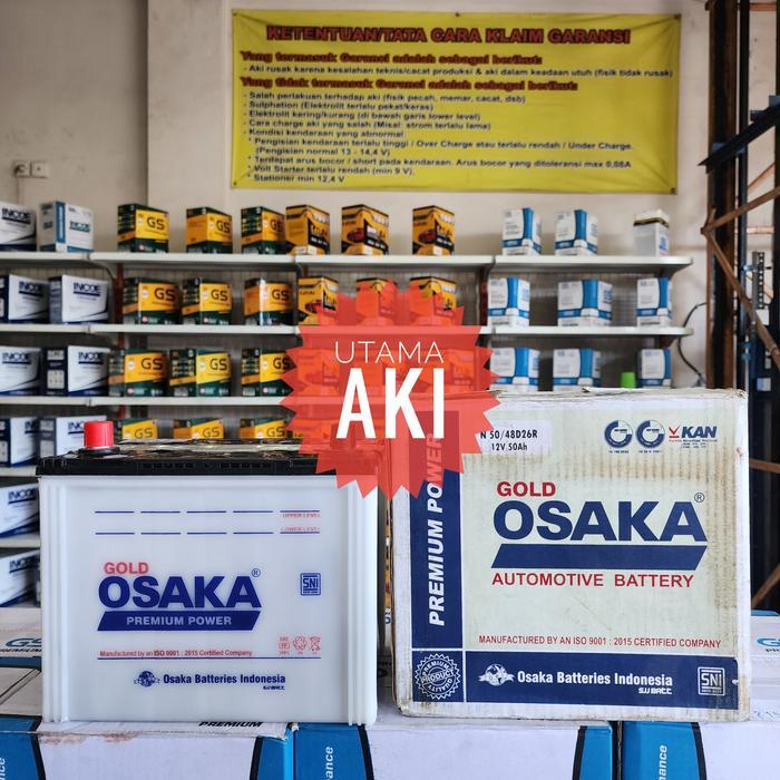 Diskon Aki Mobil Osaka N50 N 50 Truck Fuso Colt Diesel Terrano Opel Kadette Terbaru 