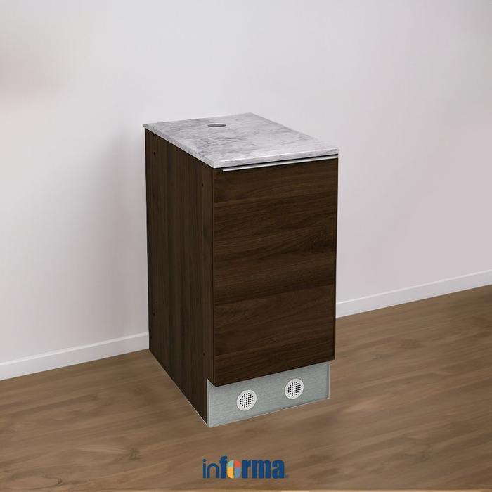 ` Informa Prescoot Kabinet Gas Bawah Dapur - Cokelat Walnut Lemari Kompor Meja Dapur Tempat