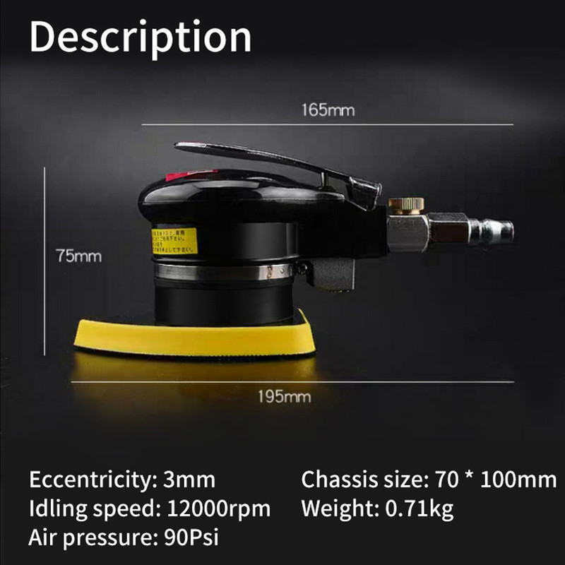 . Pneumatic Air Sander Polisher Tool Pneumatic Orbital Sander For Car -