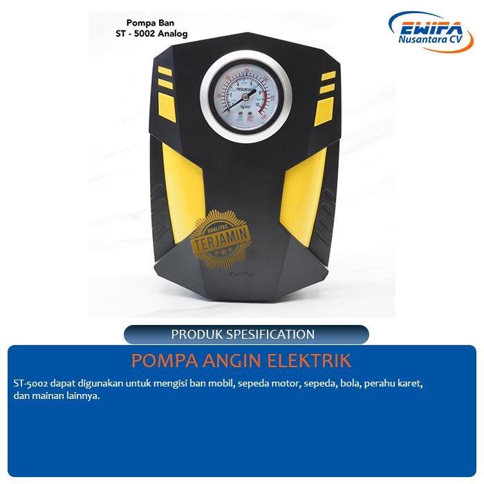 Pompa Ban Mobil Motor Elektric Cek Tekanan Angin- St-5002
