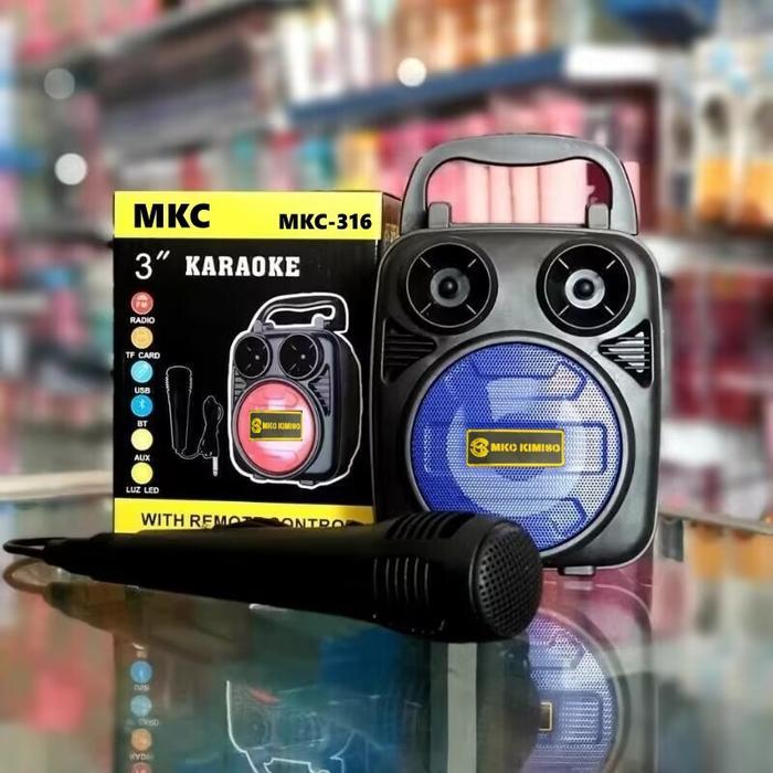 Robot - Speaker Bluetooth + Mic Karaoke 316 Speaker Bluetooth Karaoke Colokan