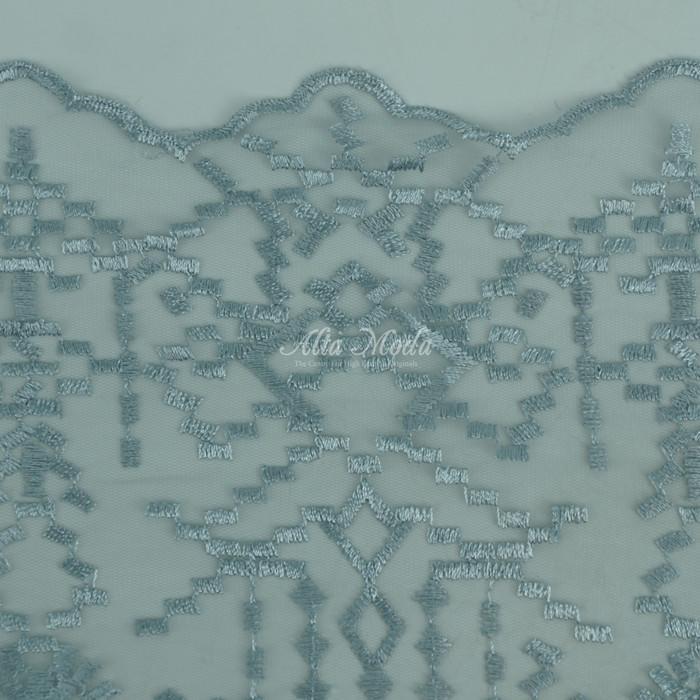 Tulle Embroidery Motif Sapto Elegan Ice Blue (Pronto Moda)*