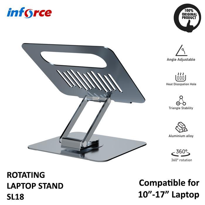 INFORCE ROTATING LAPTOP STAND SL18 360 DERAJAT LAPTOP STAND HOLDER 360 DERAJAT TABLET STAND HOLDER
