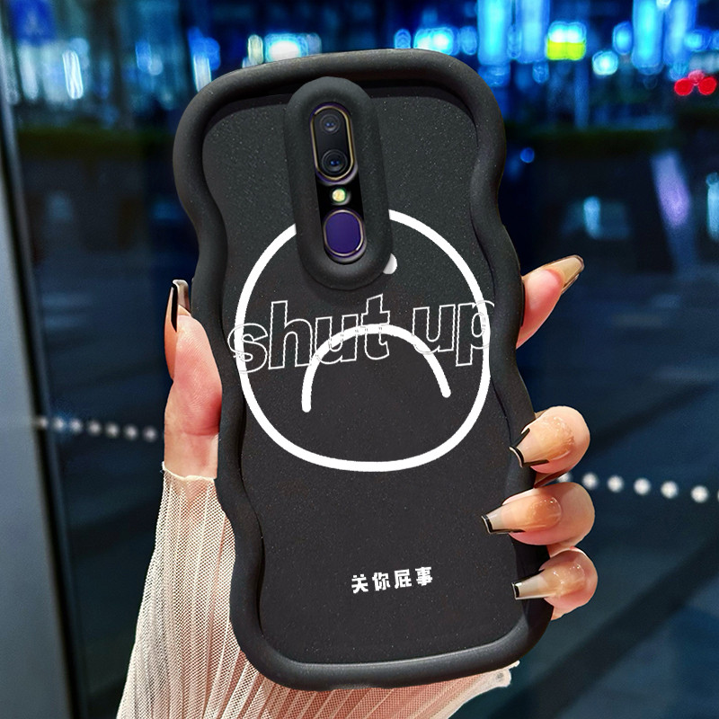 Casing Hp Untuk OPPO F11 A9 2019 A9X Case Emoji sedih Cesing Polos Kasing Macaron gelombang Kesing S