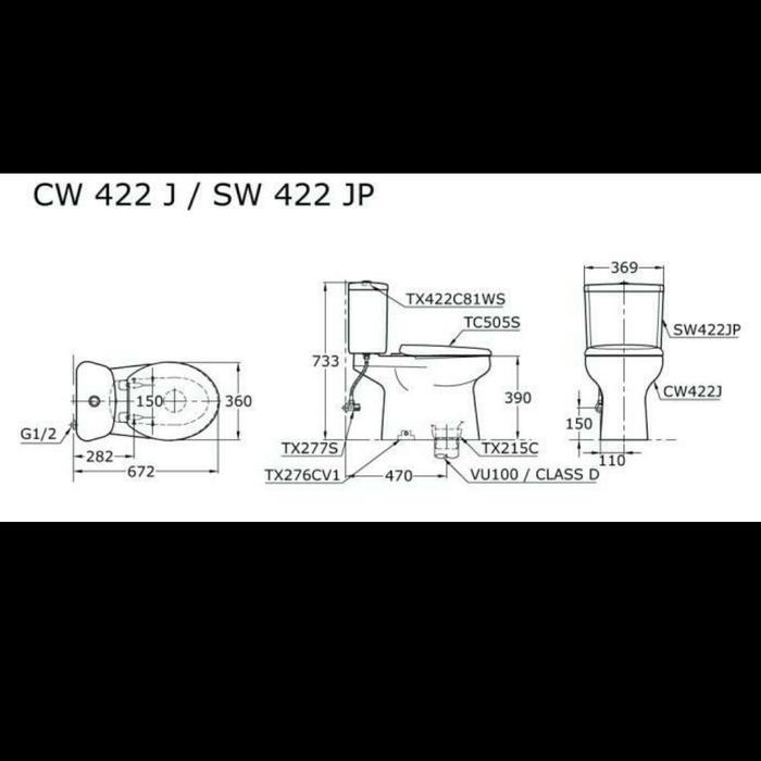 KLOSET DUDUK TOTO CW 422