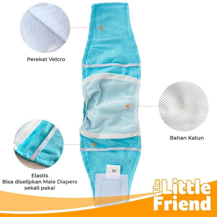 Manner Belly Belt Anjing Jantan Anti Marking Dog Style Motif Berwarna Waterproof Anti Air