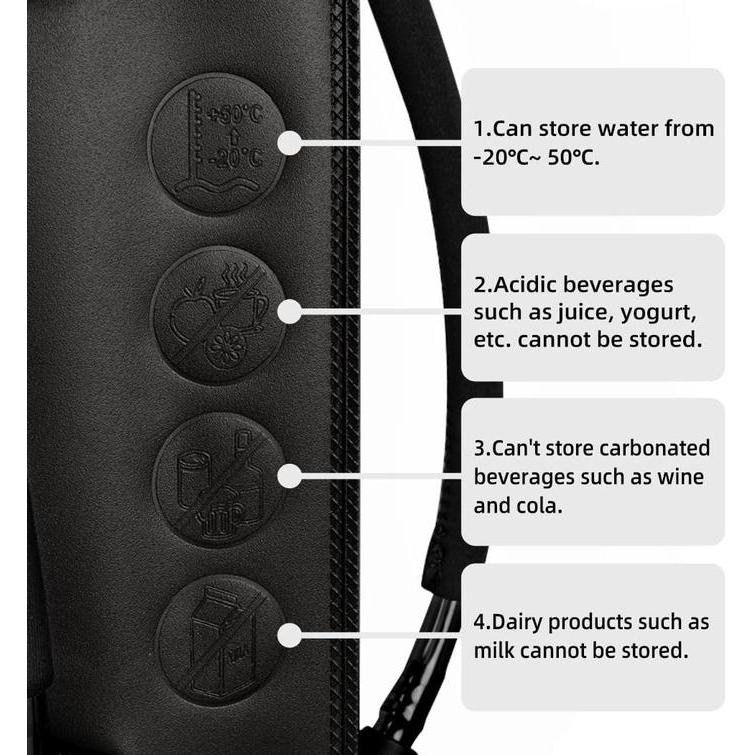 Premium Water Bladder Hijau 3 Liter Botol Minum Lipat Outdoor Camping Cycling Original