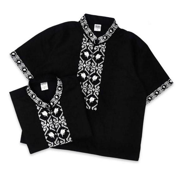 BAJU KOKO PRIA LENGAN PENDEK WARNA HITAM DREAMBIRDS WATCHER BLACK SS