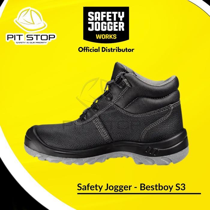 Sepatu Safety Jogger Bestboy S3 Boots Shoes Kerja Proyek Konstruksi Lapangan Kulit Ujung Besi