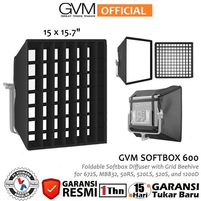 Sale Gvm Softbox 600 Foldable Softbox Diffuser With Grid Beehive