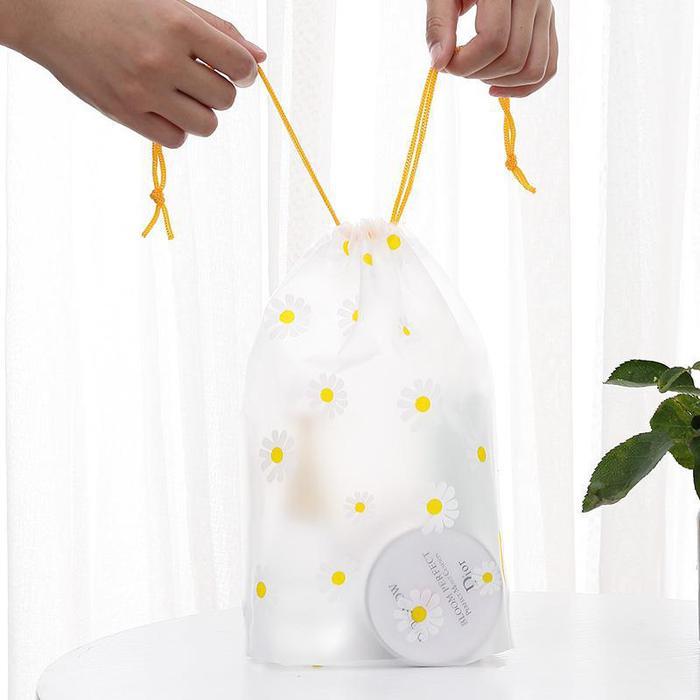Tas Serut Plastik Tas Serut Buram Tas Organizer Perjalanan Sepatu Transparan Pakaian dan Kaos Kaki