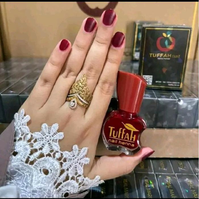 Tuffah Nail Henna Maroon , cherry _ henna tuffah kemasan baru original