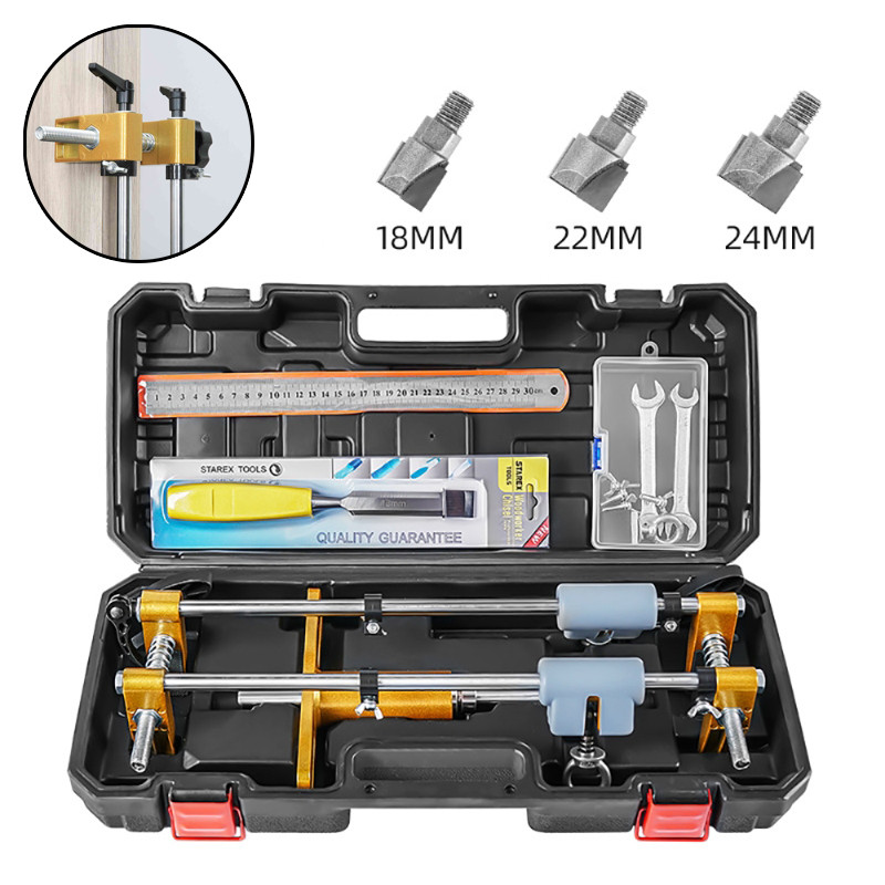. Lock Hole Opener Kit Lock Mortiser Slotter Jig Key Hole Installation -