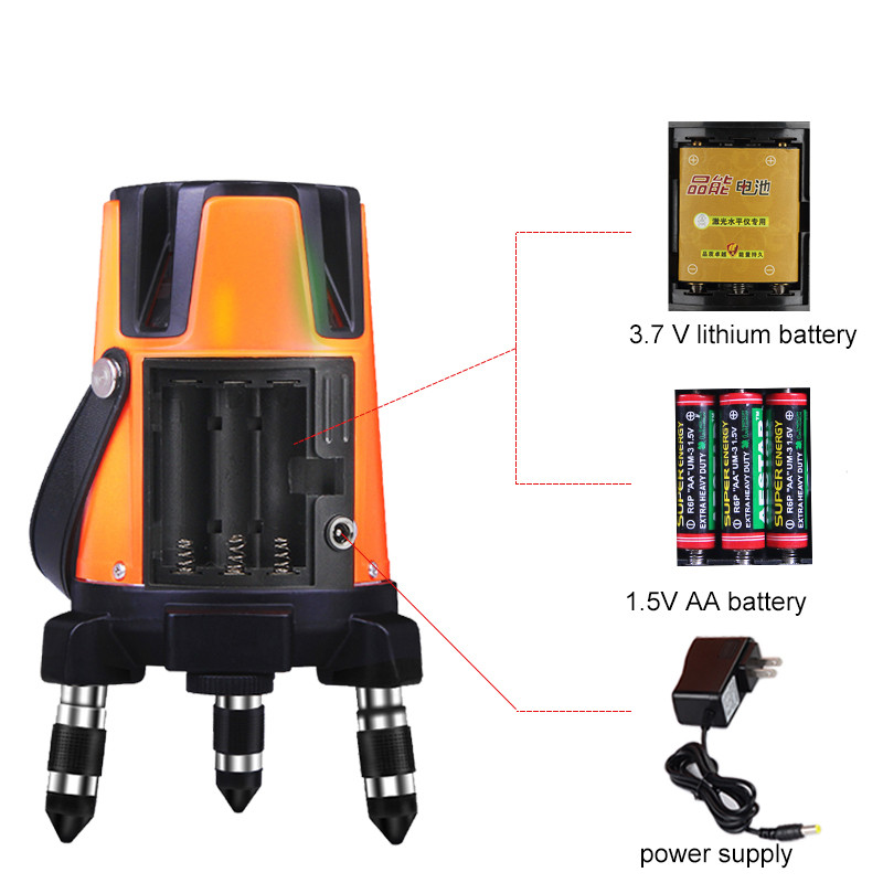 . 5Lines 6Points Outdoor Laser Level Self-Leveling 360 Rotary Cross -