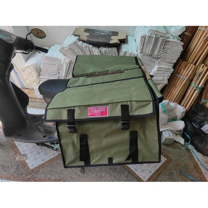 Tas Srandul Murah Tas Pos Kurir Tas Obrok Bagus - Besar Kanvas Hitam Tbk