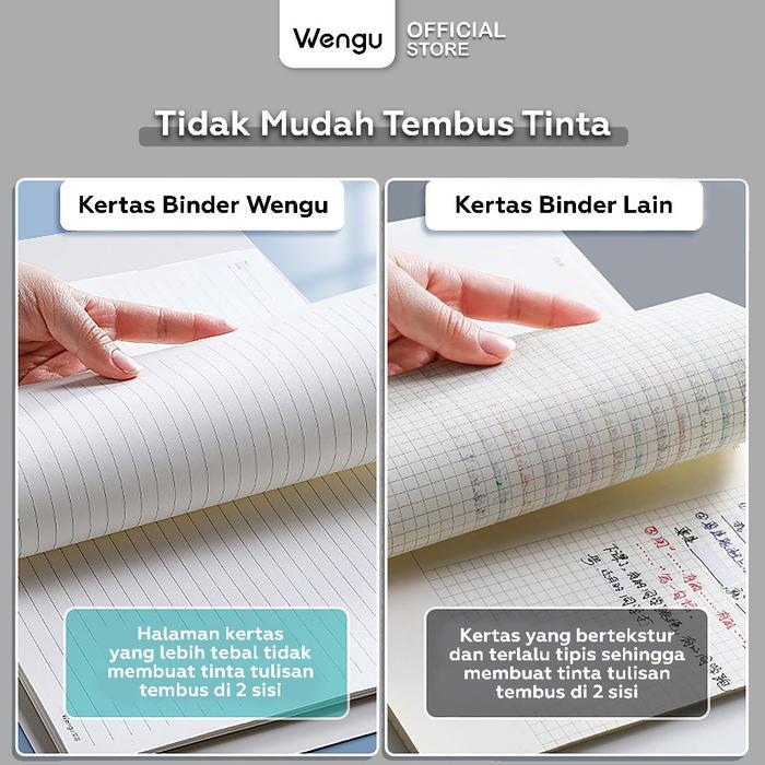 BERMUTU WENGU Kertas Loose Leaf A5 Isi Binder 80 Gsm 60 Lembar Bergaris Polos Kotak Titik Warna