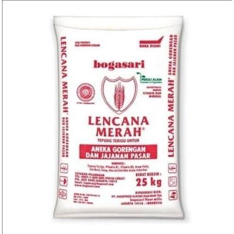 Tepung Terigu Lencana Merah 25kg / 25 Kg 1 Ball / Karung