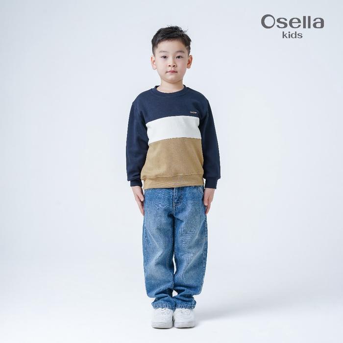SIAPKIRIM Osella Kids Tri-Color Dall shirt 2212660259 er Anak Laki Laki Lengan Panjang READY STOCK