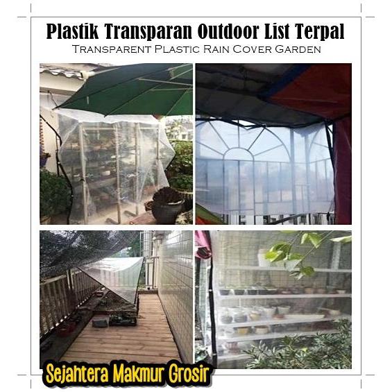 NEW Tirai Plastik Transparan Atap Greenhouse Kebun Balkon Outdoor Meteran Diskon
