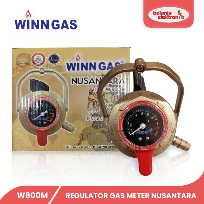 ` WINN GAS REGULATOR METER KEPALA GAS LPG 3 KG / 12 KG W800M / W-800 M NUSANTARA / ULTIMATE PRESTIGE